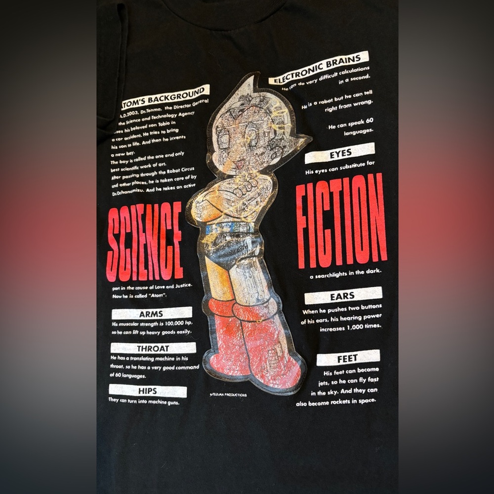 Licensed ASTRO BOY t shirt 3D Hologram size large
